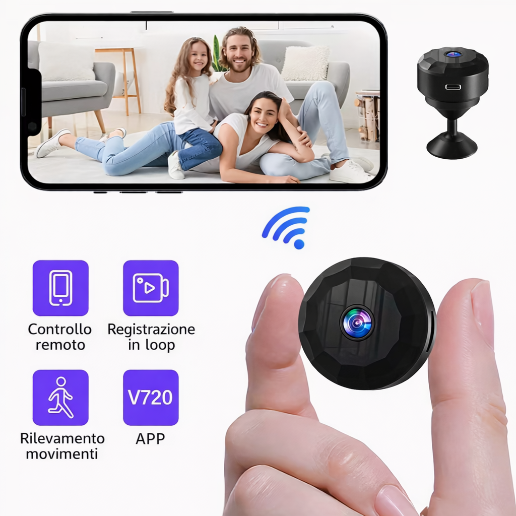 Mini-Telecamera di Sicurezza WiFi