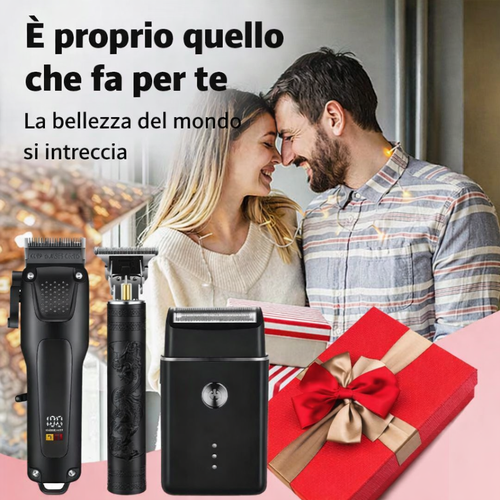 Kit Barba e Capelli Uomo 3 in 1 Professionale